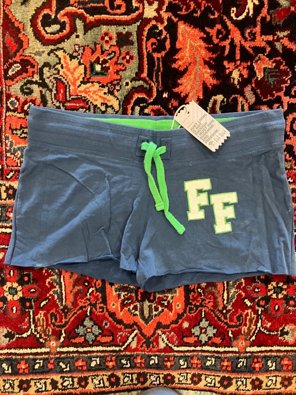 NEW Women's Blue Fat Face UK 14 (USA 10 or Large) Jersey Shorts Boxers